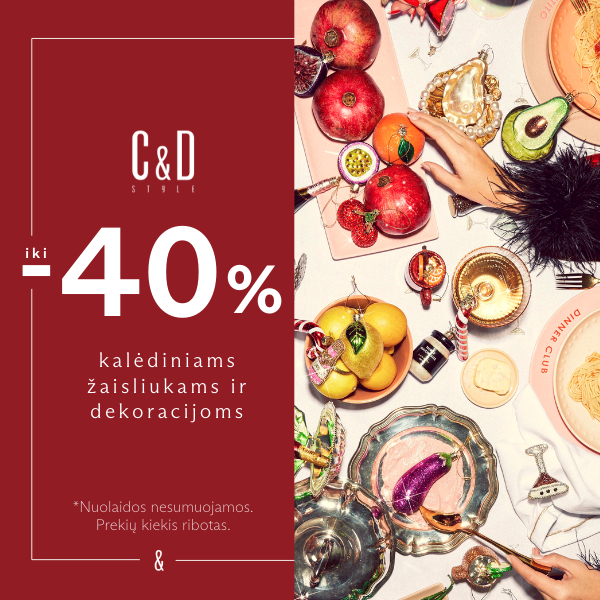 IKI -40% KALĖDINIAMS ŽAISLIUKAMS IR DEKORACIJOMS