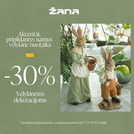 -30 % Velykų dekoracijoms!