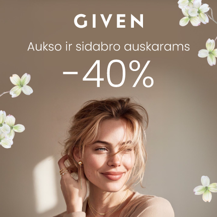 GIVEN aukso ir sidabro auskarams -40%