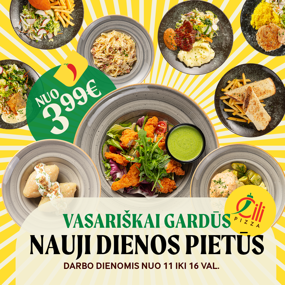 Dienos pietūs tik nuo 3,99€!