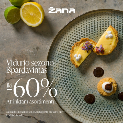 Iki -60 % atrinktam asortimentui!