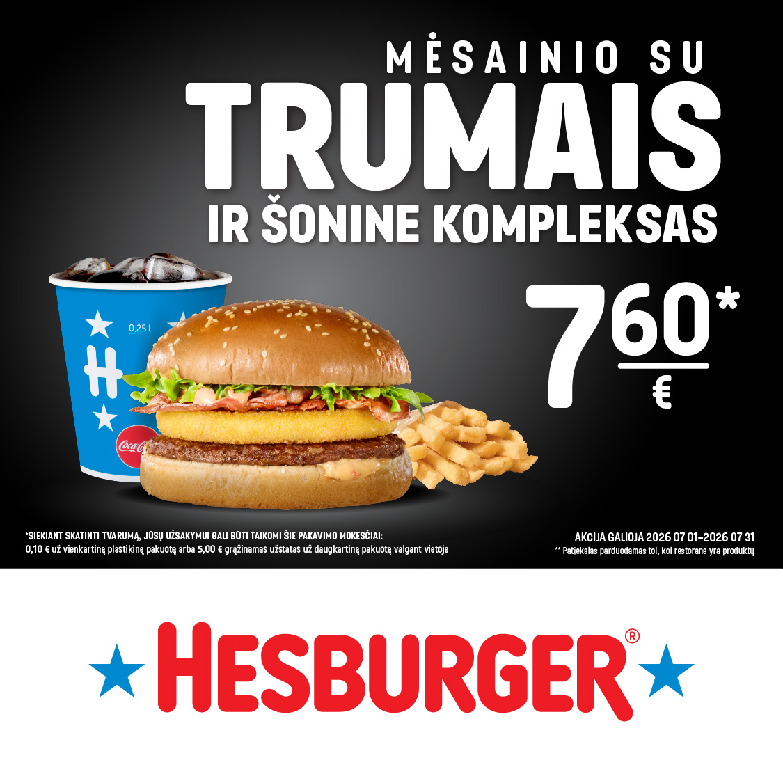 Mėsainio su trumais ir šonine kompleksas