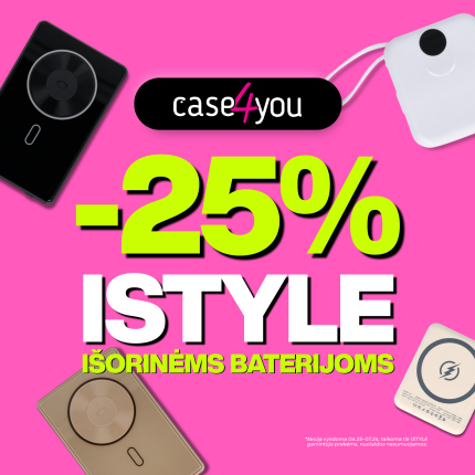 CASE4YOU. -25% ISTYLE išorinėms baterijoms!