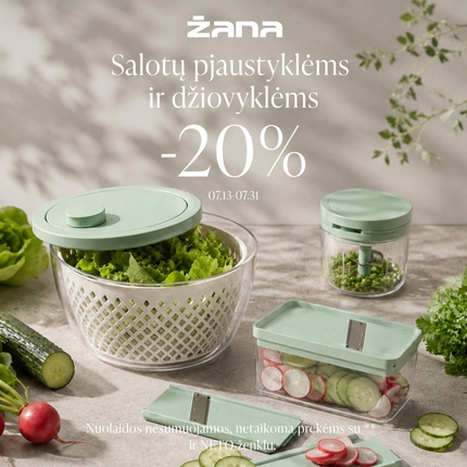 -20% salotų džiovyklėms ir pjaustyklėms