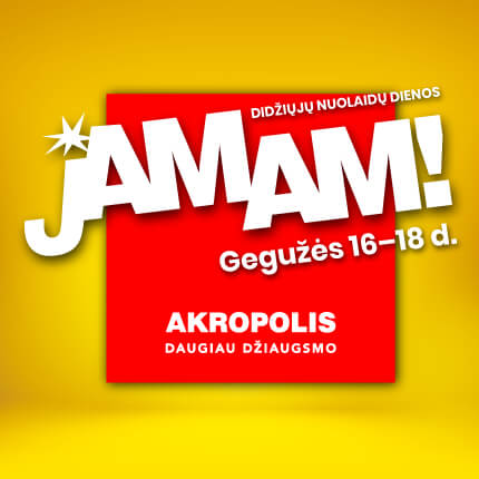 Nuolaidų savaitgalis „Jamam“ jau šį savaitgalį „Akropoliuose“