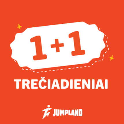 JUMPLAND. По средам — 2 дневных билета по цене 1