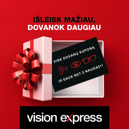 VISION EXPRESS. Išleisk mažiau, dovanok daugiau!