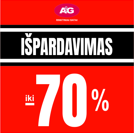 A&G. Finalinis išpardavimas STARTAVO iki 70%!