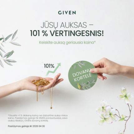 JŪSŲ AUKSAS – 101 % VERTINGESNIS!