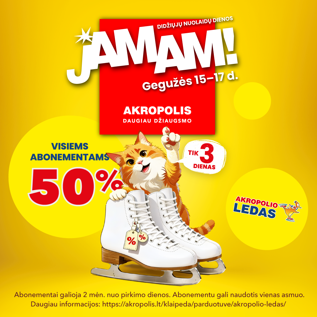 AKROPOLIO LEDAS. -50 % visiems abonimentams.