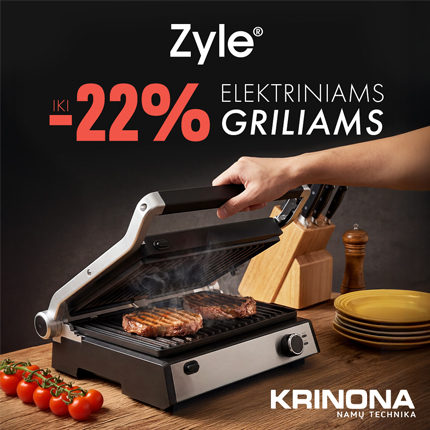 KRINONA. Iki -22% Zyle elektriniams griliams