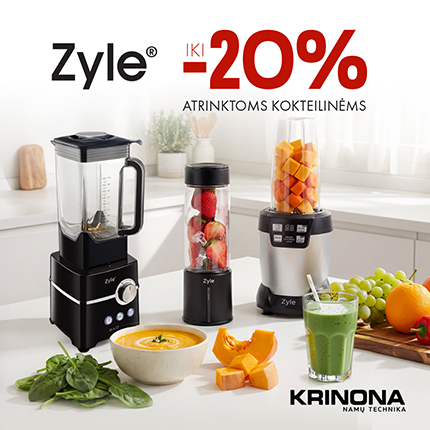 KRINONA. Iki -20% nuolaida pažymėtoms Zyle kokteilinėms
