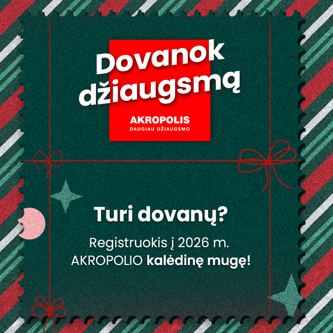 Kviečiame registruotis į KALĖDINĘ 2026-ųjų m. AKROPOLIO MUGĘ !  