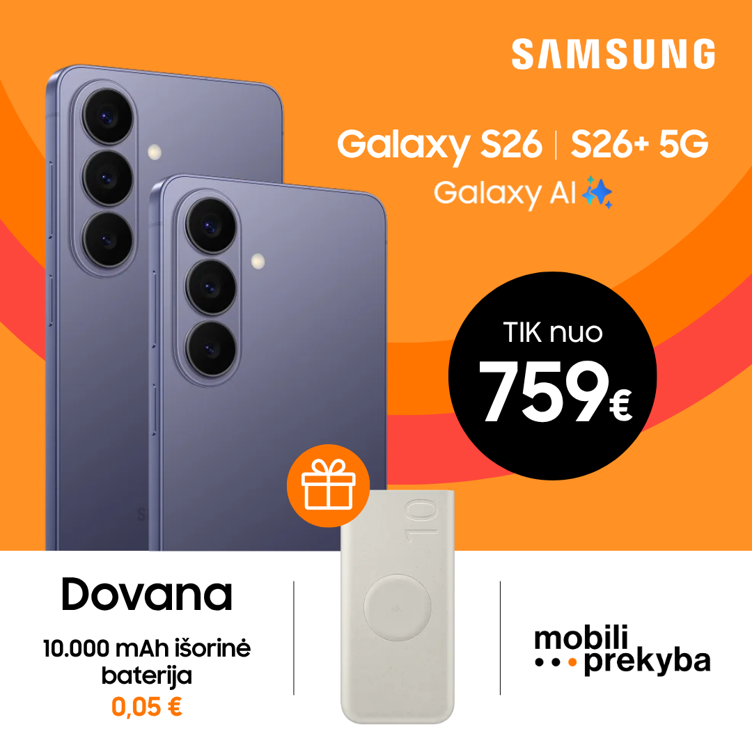 MOBILI PREKYBA. Dovana – Samsung išorinė baterija