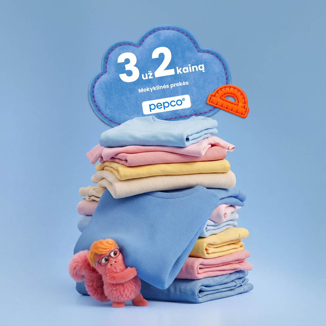 PEPCO. 3 už 2 kainą mokyklinės prekės