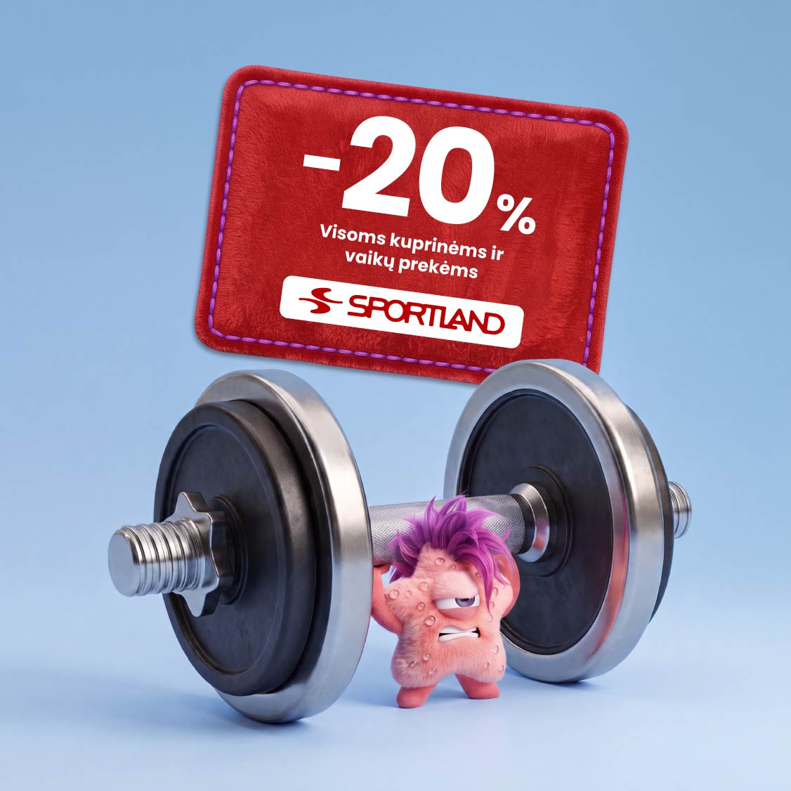 SPORTLAND. -20 % visoms kuprinėms ir vaikų prekėms