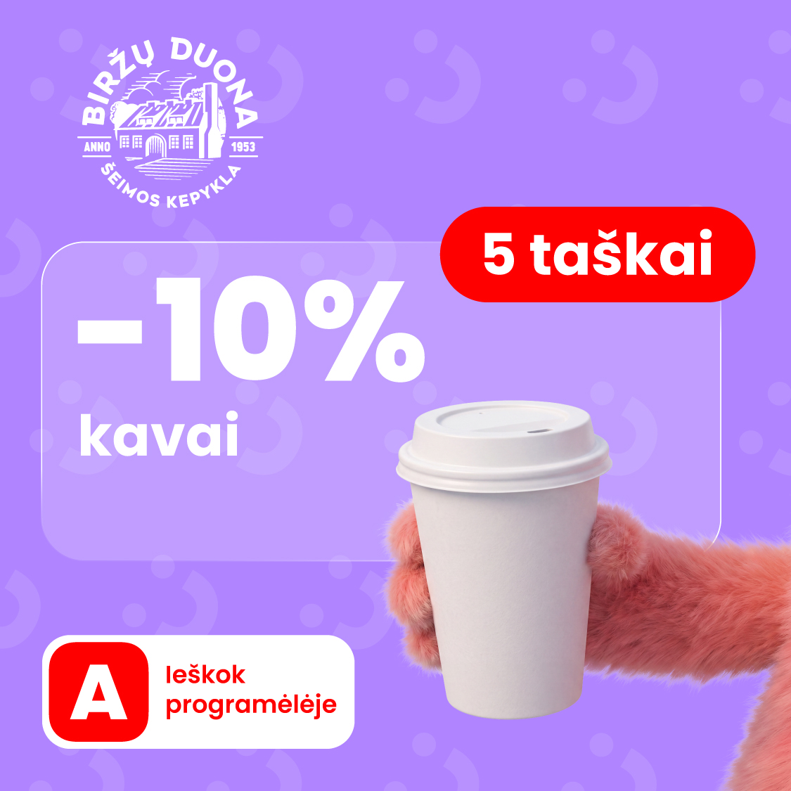 BIRŽŲ DUONA. -10 % kavai