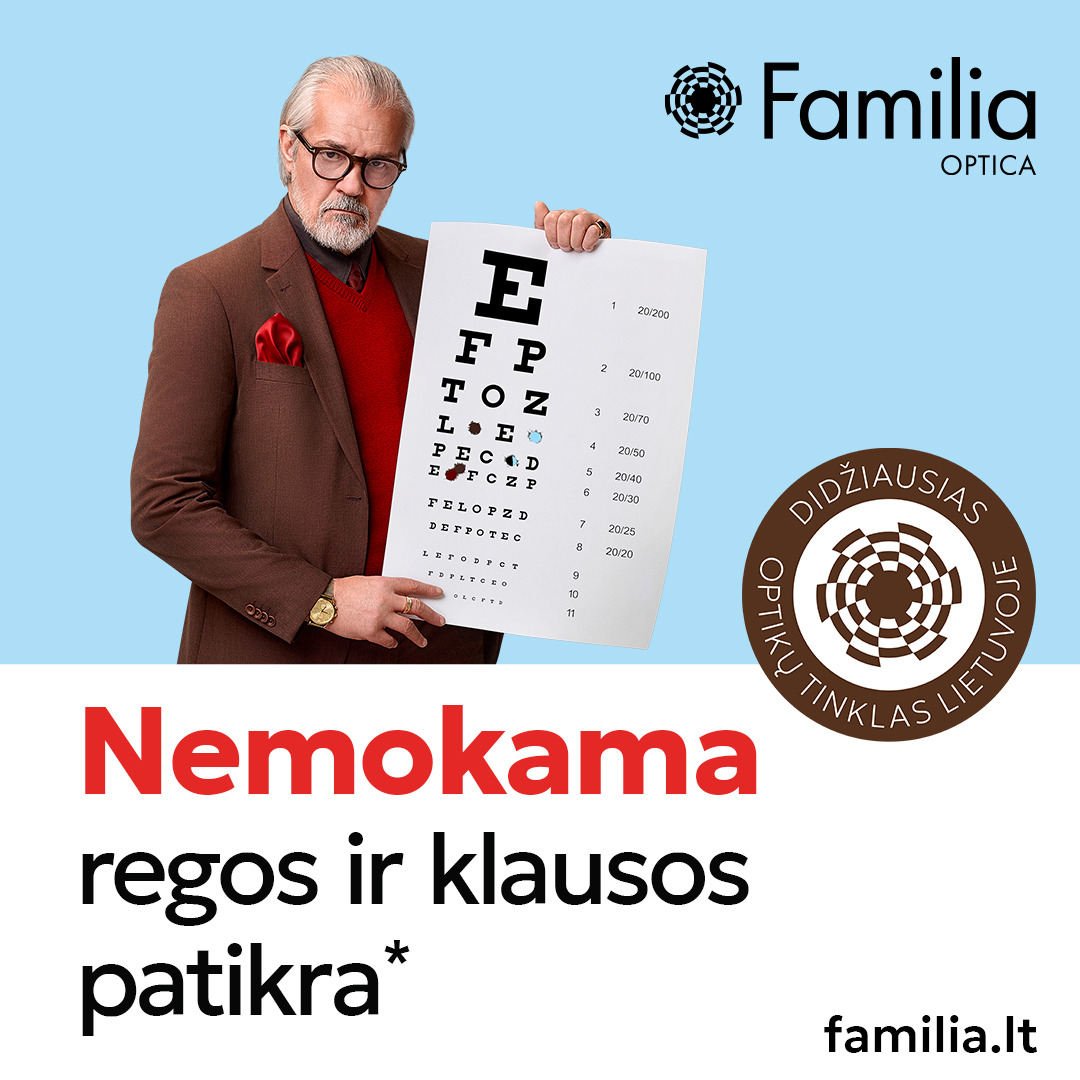 FAMILIA OPTICA. Nemokama regos ir klausos patikra*