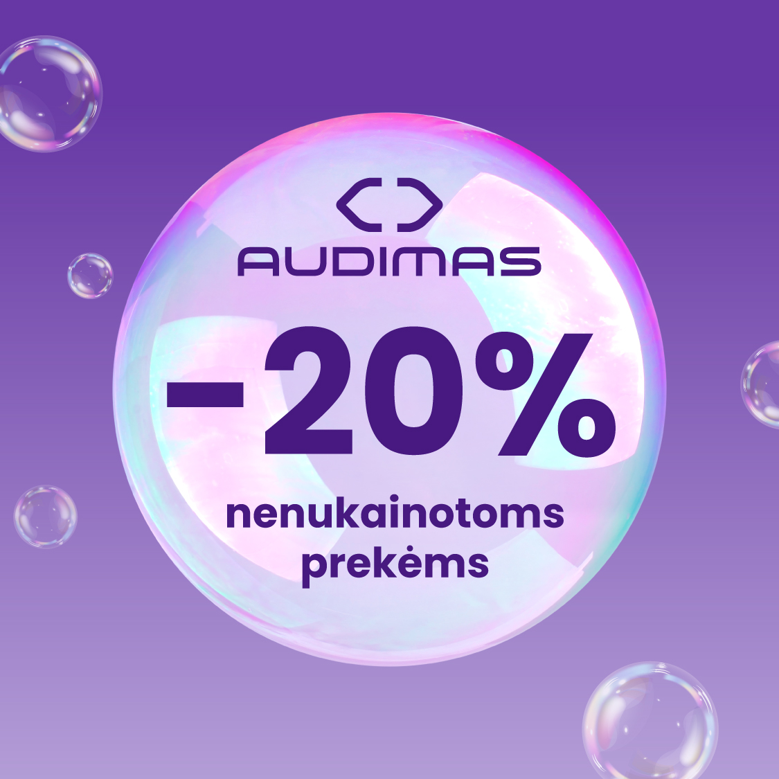 Audimas. –20 % nenukainotoms prekėms