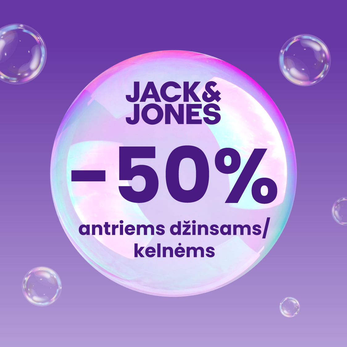 JACK&JONES. –50 % antriems džinsams/kelnėms