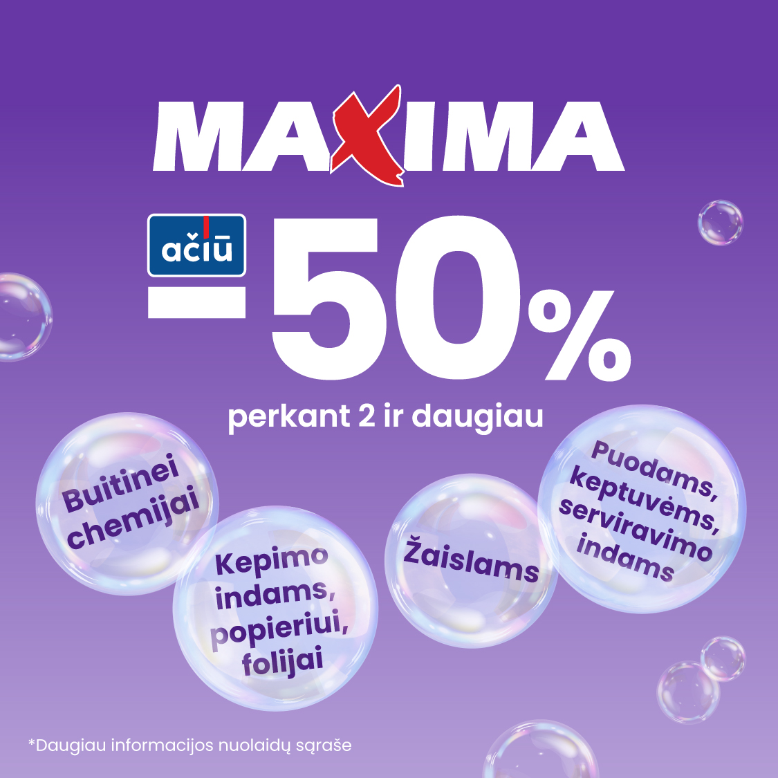 MAXIMA. –50 %*