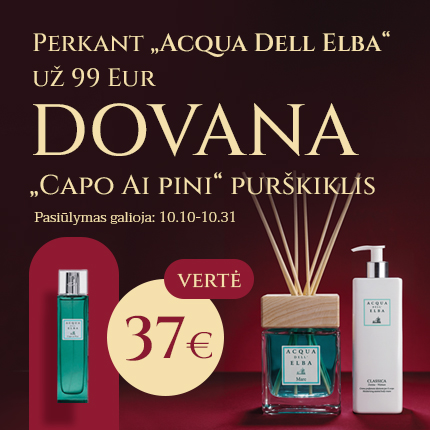 KRISPO. Acqua Dell Elba pasiūlymas