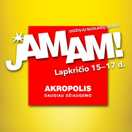 Savaitgalį „Akropoliuose“ vyks didžiųjų nuolaidų dienos „Jamam“