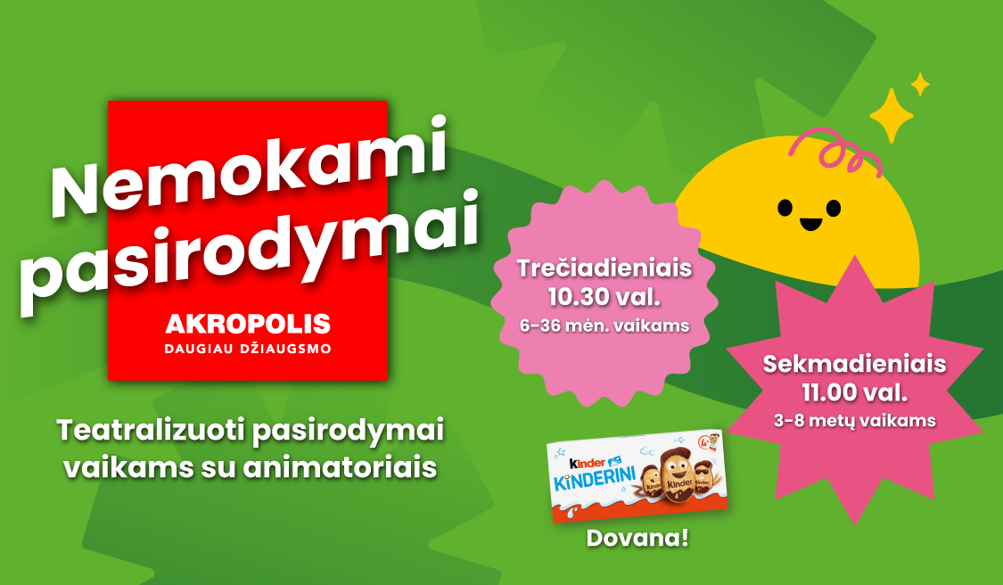 Nemokami teatralizuoti pasirodymai vaikams