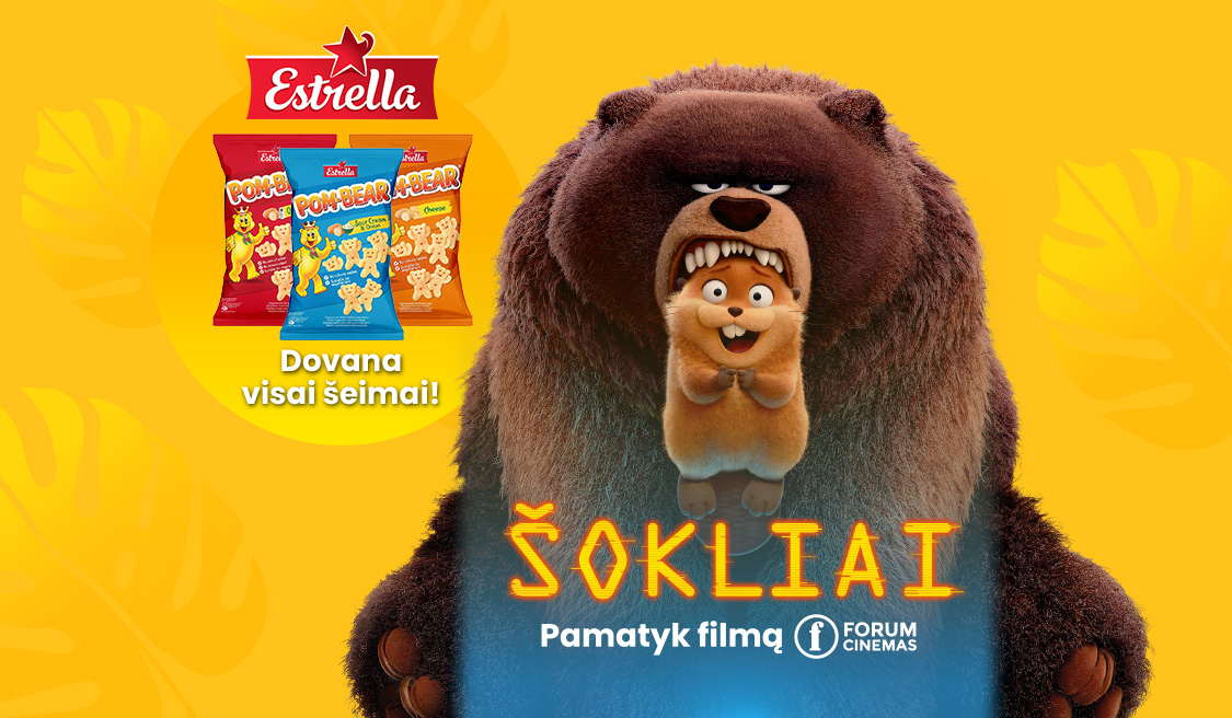 Nemokamų pramogų renginys šeimai su filmu ŠOKLIAI