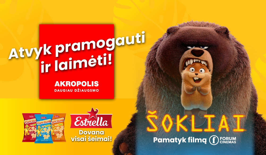 Nemokamų pramogų renginys šeimai su filmu ŠOKLIAI