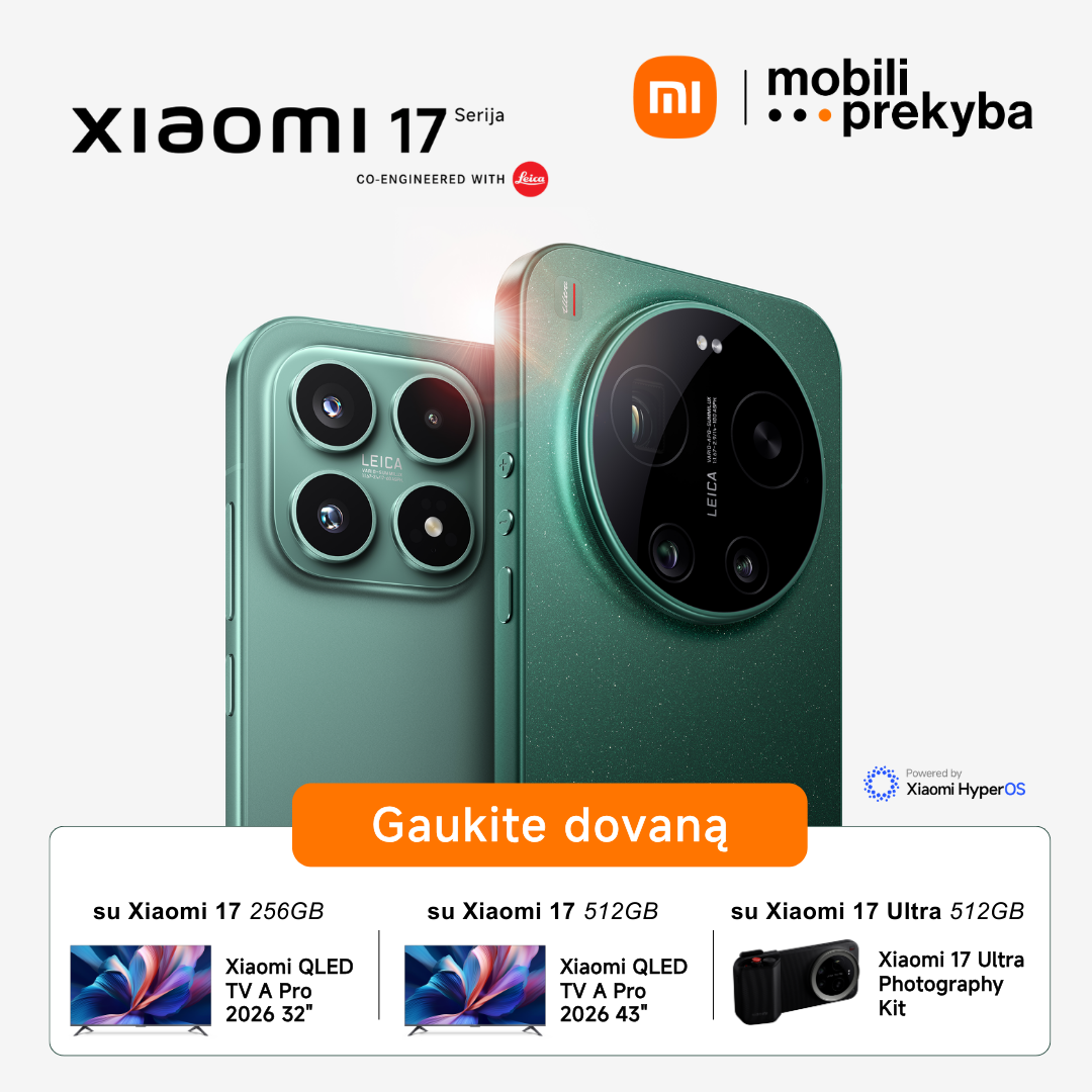 MOBILI PREKYBA. Xiaomi 17 serija + Dovanos