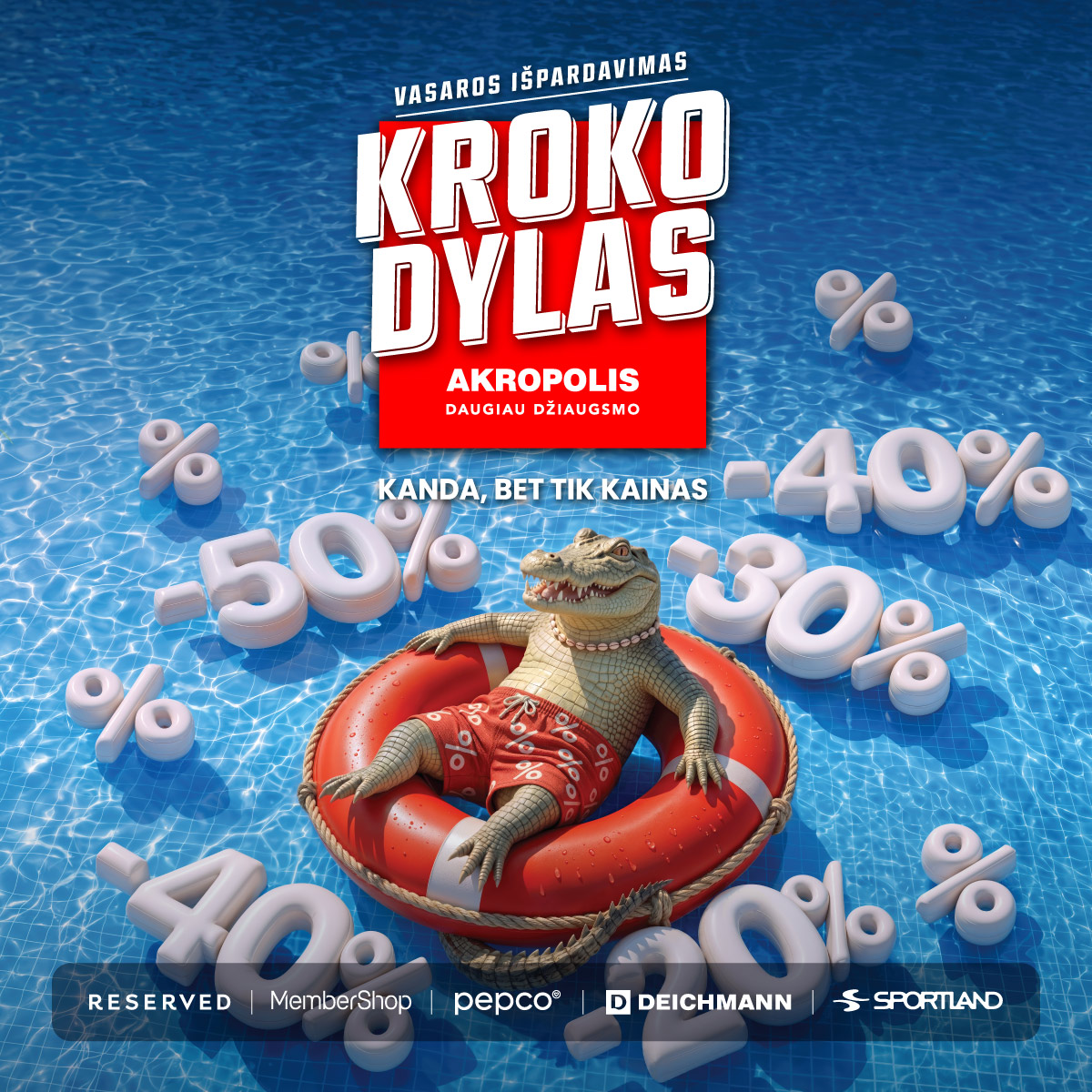 Vasaros išpardavimas KROKO-DYLAS
