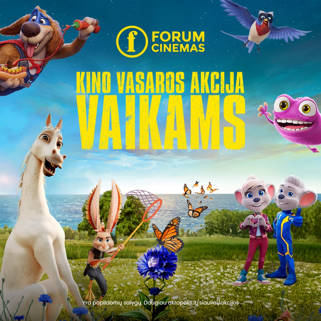FORUM CINEMAS. Bilietai po 2,5 Eur*, vaikų grupėms po 2 Eur**