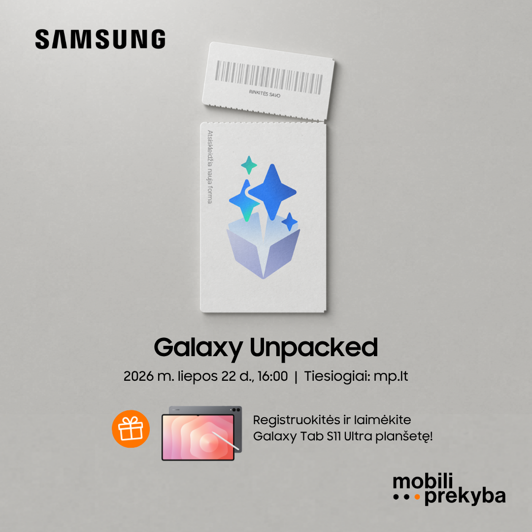 MOBILI PREKYBA. Laimėk Galaxy Tab S11 Ultra