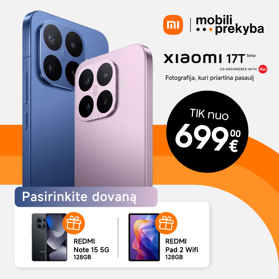 MOBILI PREKYBA. Dovana – planštė arba telefonas
