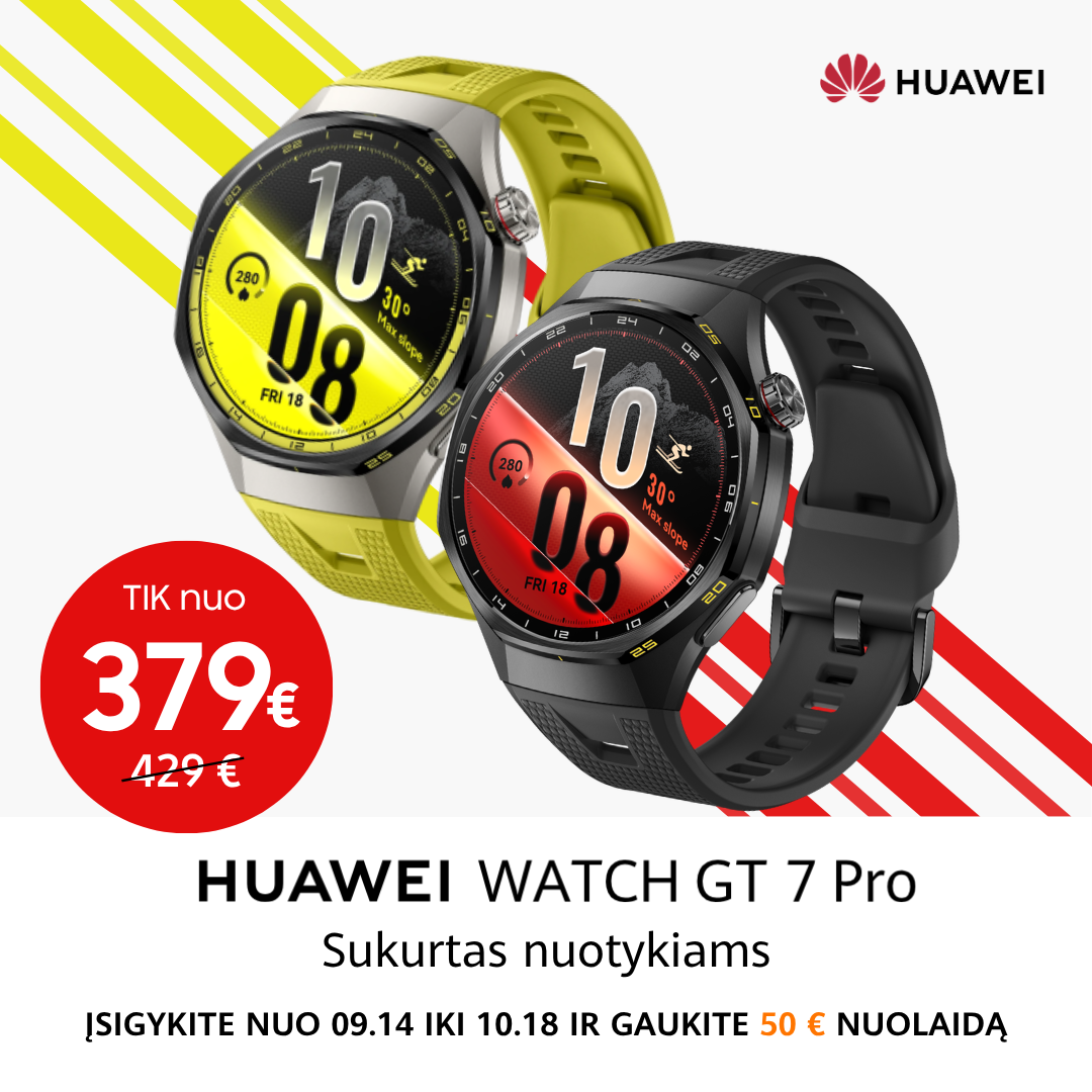 MOBILI PREKYBA. Huawei Watch GT7 Pro – 379 Eur