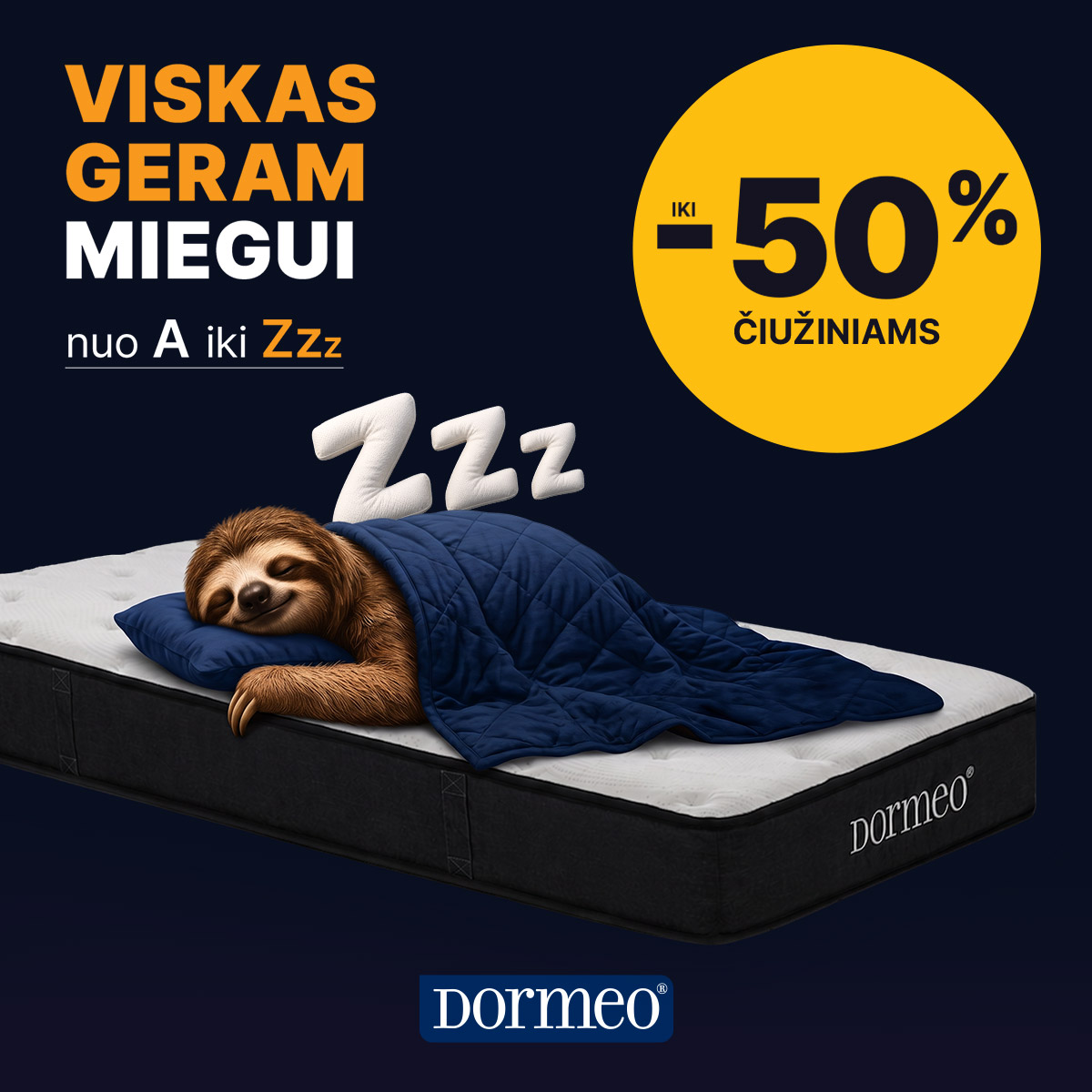 DORMEO HOME. Čiužiniai dabar iki -50 %