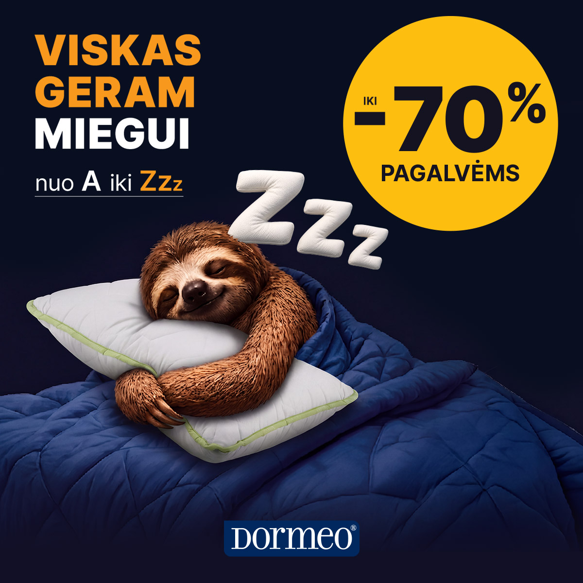 DORMEO HOME. Rūpinkitės sveikata – pagalvės iki -70 %!