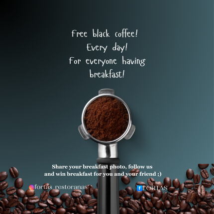 Fortas restaurant! Free black coffee ;)