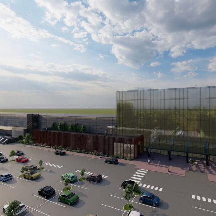 Visuomenei pristatyti šalia prekybos ir pramogų centro „Akropolis“ Vilniuje planuojamo naujo 480 kv.m. pastato projektiniai pasiūlymai