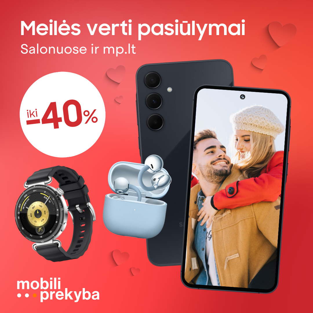 MOBILI PREKYBA. Nuolaidos, su meile
