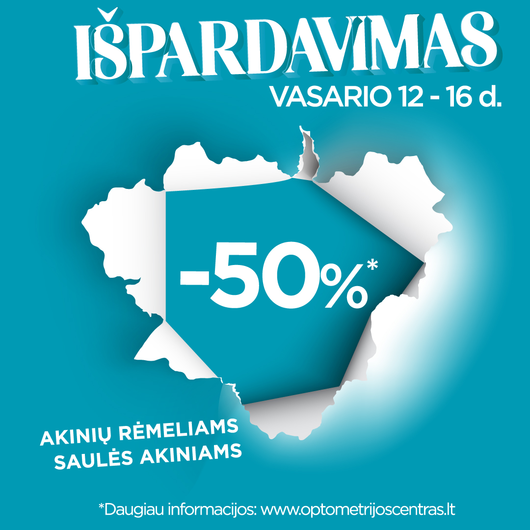 OPTOMETRIJOS CENTRAS. IŠPARDAVIMAS