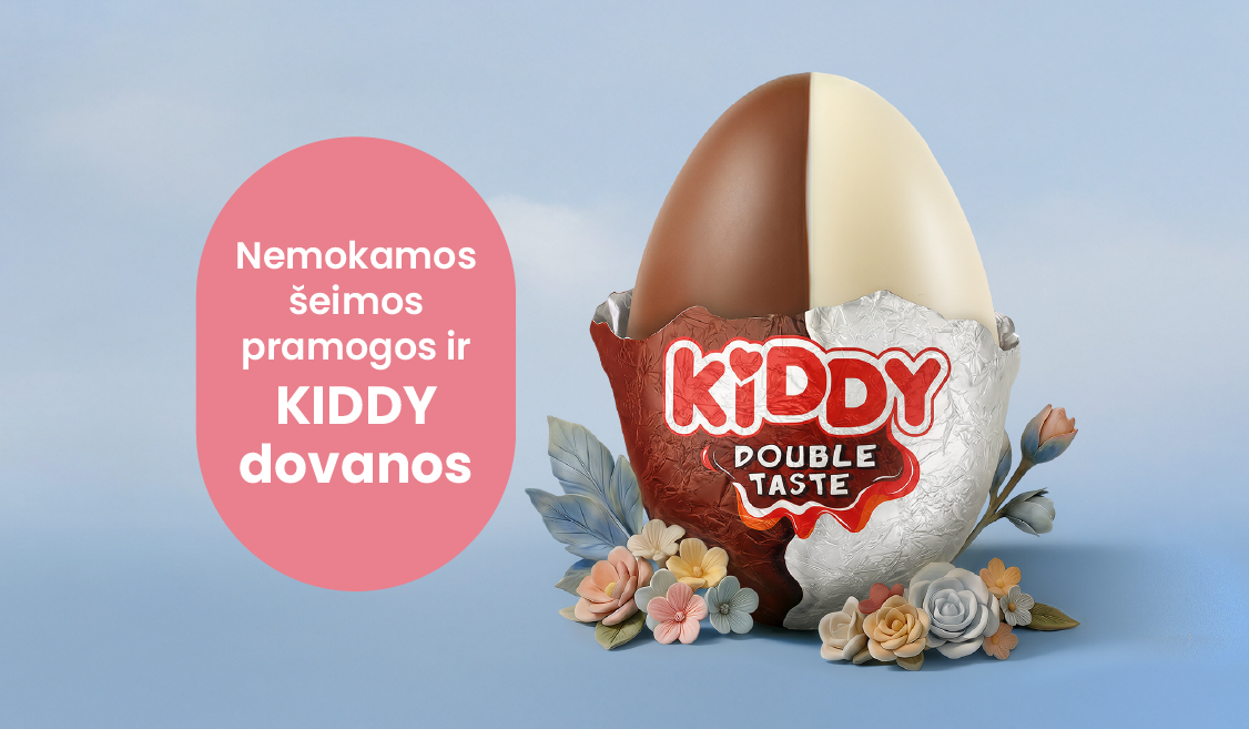 Ritasi Velykos – laikas dovanoms! 6000 nemokamų KIDDY šokoladinių kiaušinių AKROPOLYJE!