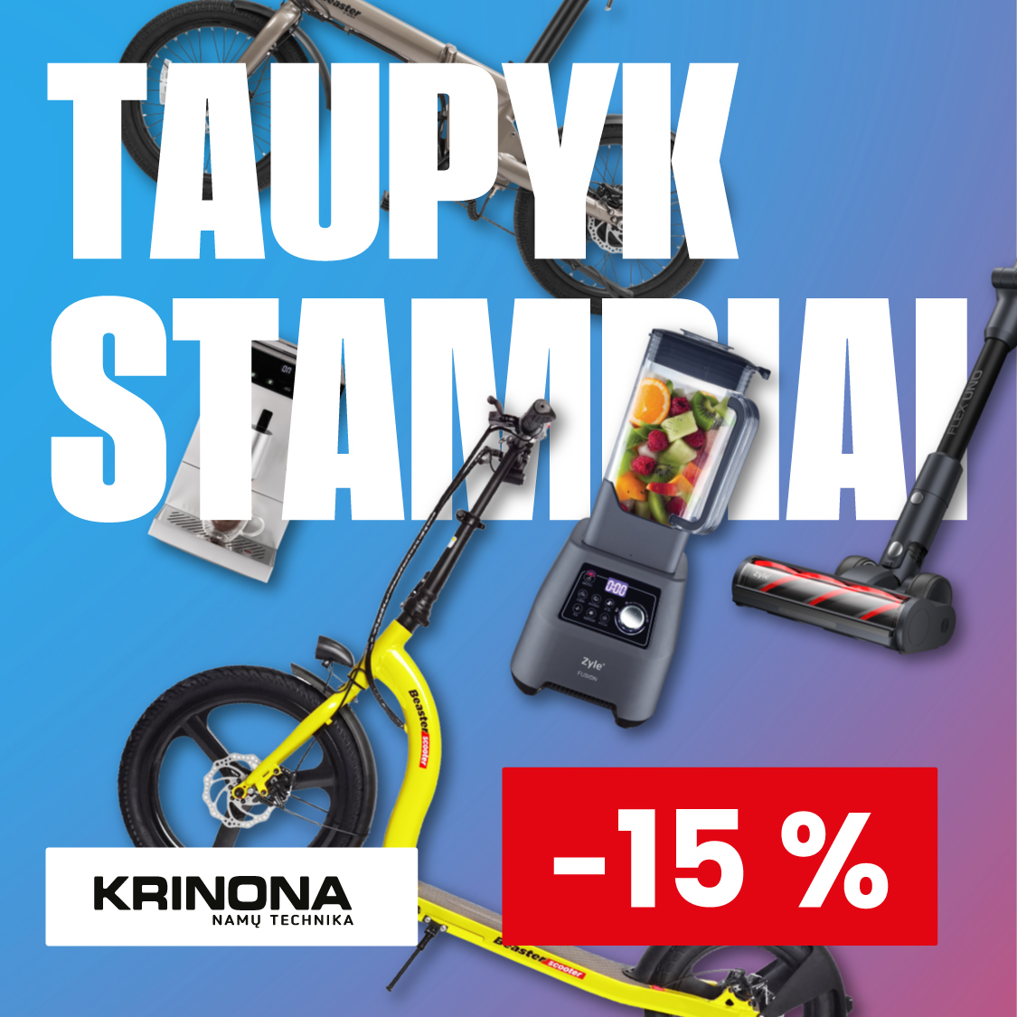 KRINONA. -15 % visoms ZYLE ir BEASTER prekėms