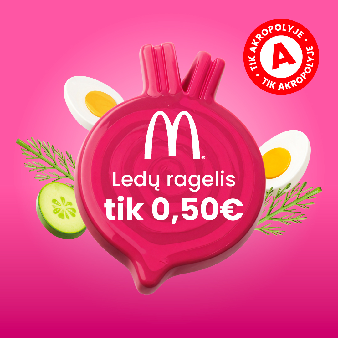 McDONALD’S. Ledų ragelis tik 0,50 Eur