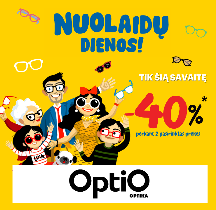 OPTIO. NUOLAIDŲ DIENOS  -40 %* PREKĖMS