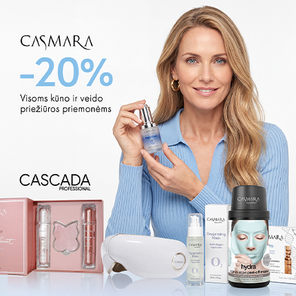 CASCADA. -20% „Casmara“ veido bei odos priežiūros kosmetikai
