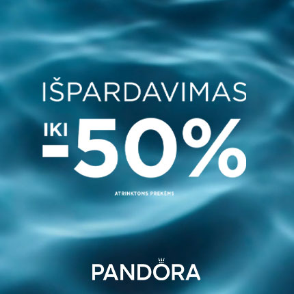 PANDORA. Mėgaukitės VASAROS IŠPARDAVIMU SU IKI 50 % NUOLAIDA