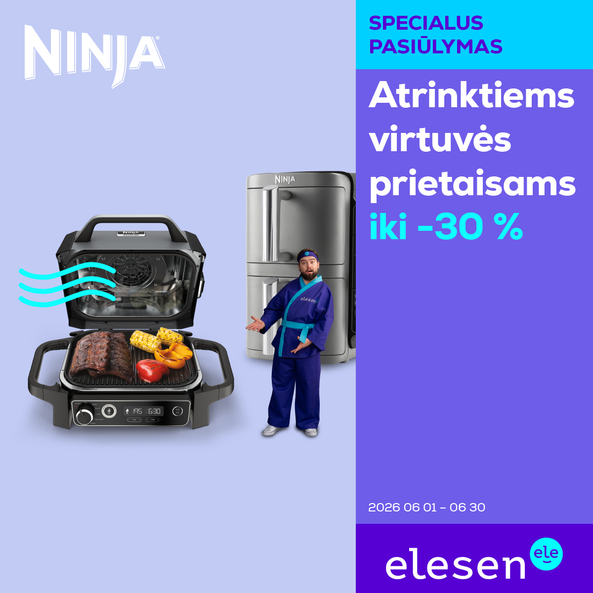 ELESEN. Atrinktiems virtuvės prietaisams iki -30 %