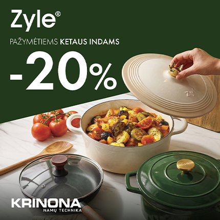 KRINONA. -20% nuolaida pažymėtiems ketaus indams